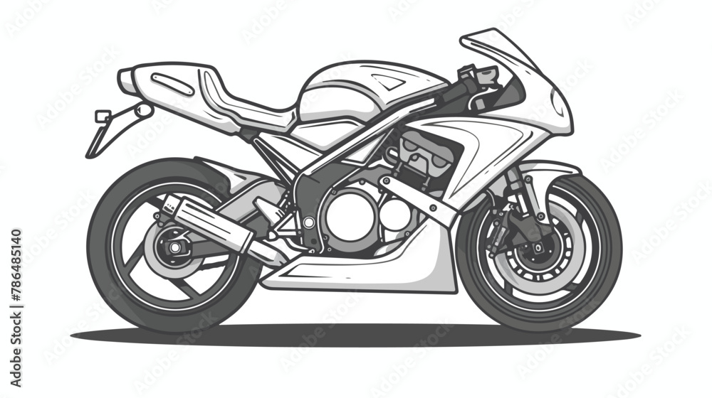 Sport bike icon outline vector. Biker motorcycle. 