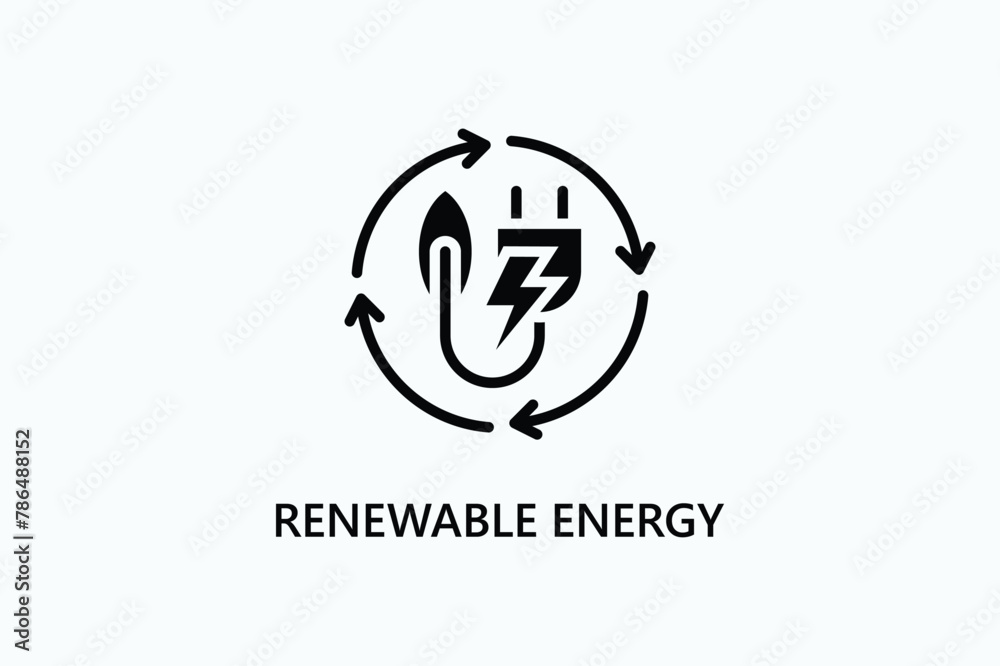 Renewable Energy vector, icon or logo sign symbol illustration Renewable Energy vector, icon or logo sign symbol illustration