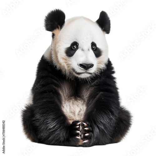 panda isolated on transparent background