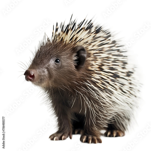 porcupine isolated on transparent background photo