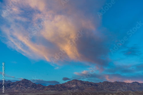 Evening Clouds over desert mountains