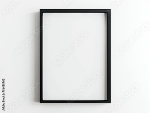 Black frame on a white wall.