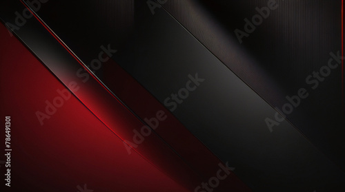 光線と光沢のある線を持つ抽象的な赤と黒のメタリックのイラスト。背景の金属フレームのデザイン。壁紙、バナー テンプレートのベクター デザイン現代デジタル技術コンセプト photo