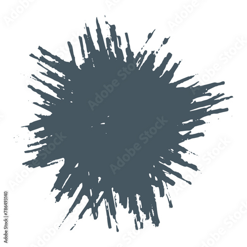 Circle Abstract brush stroke grunge background border vector