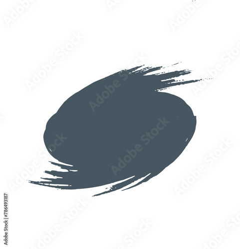 Circle Abstract brush stroke grunge background border vector