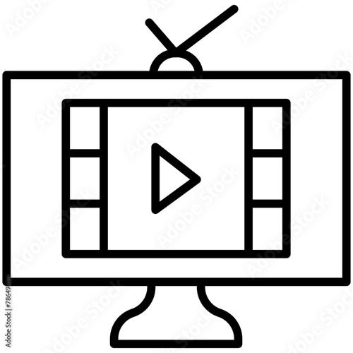 videoplayer vector design icon for download .svg