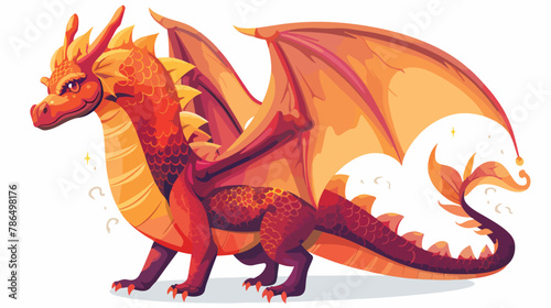 Ute dragon clipart isolated vector illustration Vector © Megan