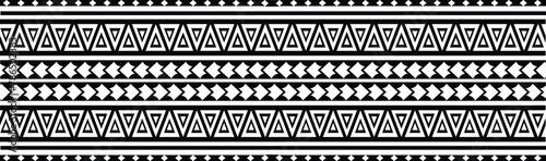 Polynesian tattoo tribal band design. Samoan tattoo tribal border.