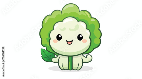 Vector illustration of simple and cute cauliflower
