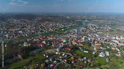 Wallpaper Mural Panorama Bridge River San Przemysl Aerial View Poland Torontodigital.ca