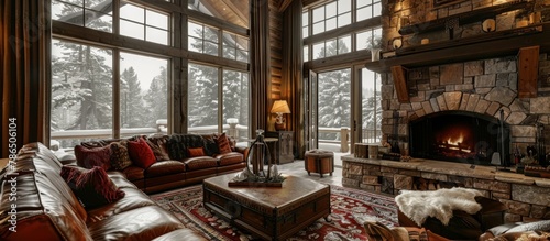 Impeccable attention to detail ensures a luxurious and memorable stay in the mountain cabin retreat.  photo