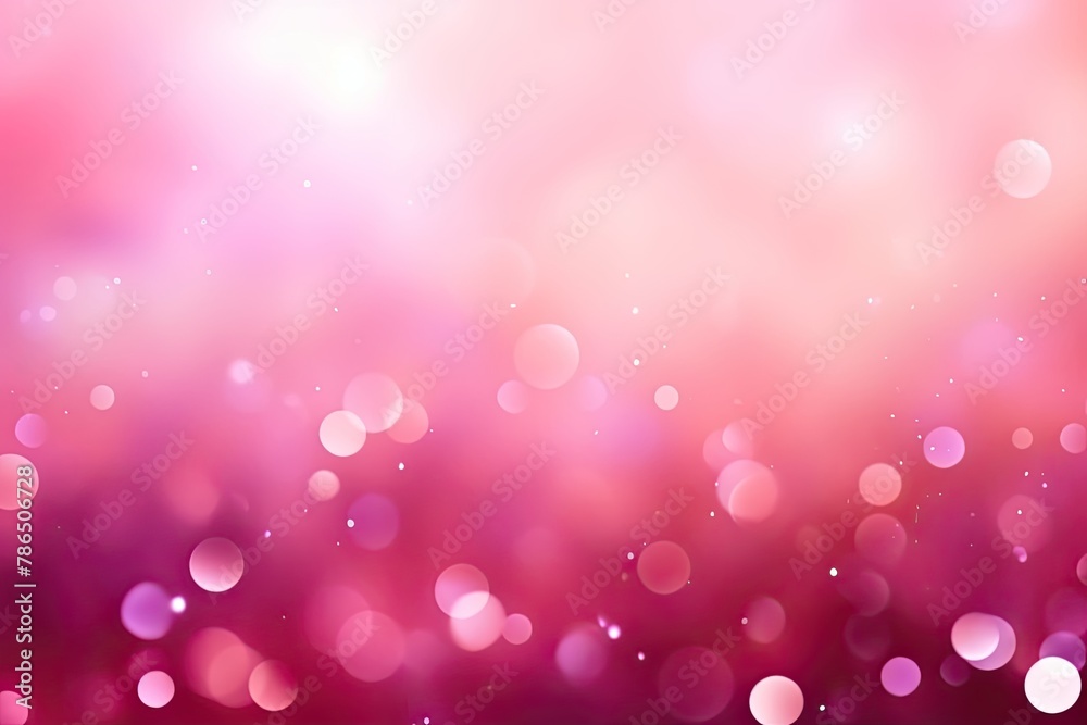 Abstract Gradient Pink Bokeh Glitter and Circle Sparkle on Blur Background