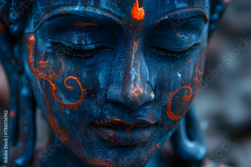 Blue Cobalt Indigo Aura Buddha  A Symbol of Deep Relaxation and Spiritual Connection