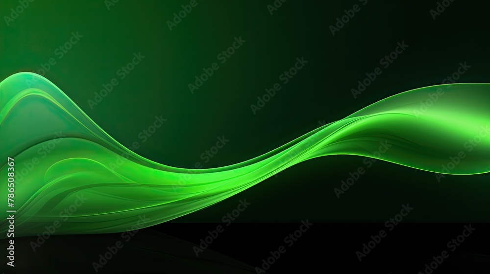 Abstract background, wave of neon green light, minimalism Abstract background, wave of neon green light, minimalism