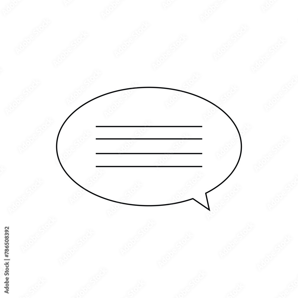 Chat line icon. Speech bubble sign. Communication or Comment symbol. Geometric shapes. Vector illustration. Eps file 414. Chat line icon. Speech bubble sign. Communication or Comment symbol. Geometric shapes. Vector illustration. Eps file 414.