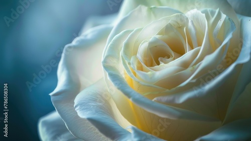 Lovely macro shot of an attractive white rose