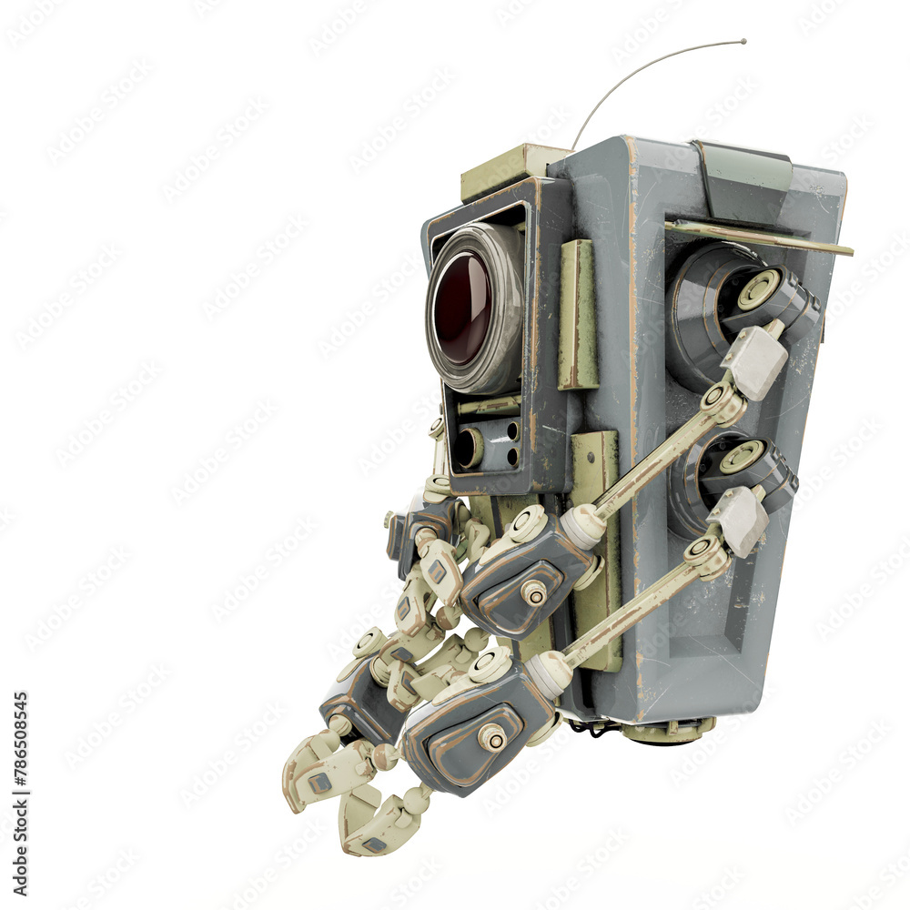 four arms bot helper is talking and explaining four arms bot helper is talking and explaining