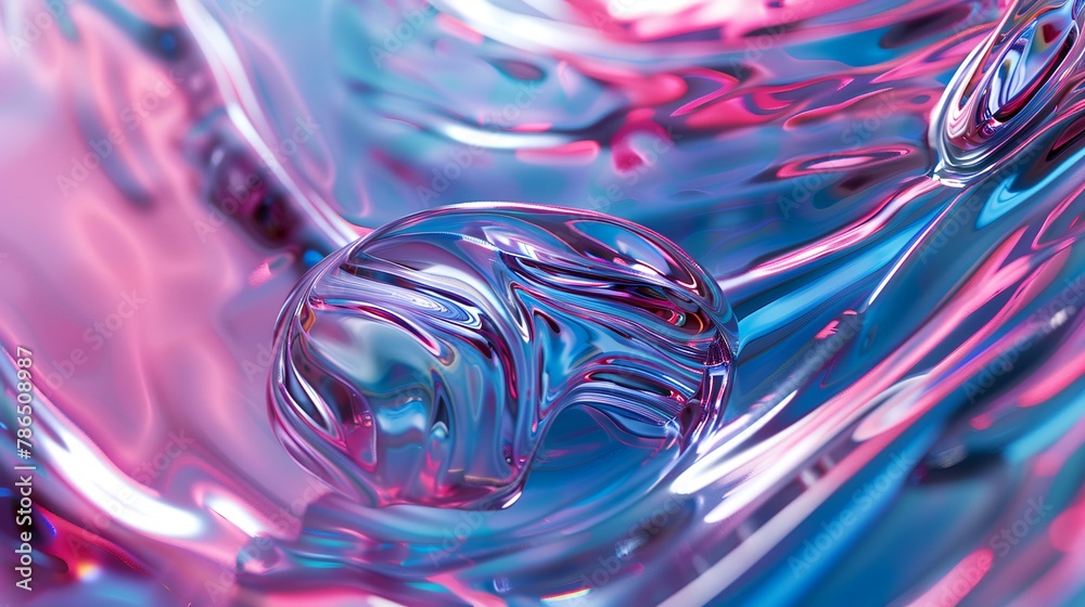 abstract background of pink and blue liquid with some smooth lines in it