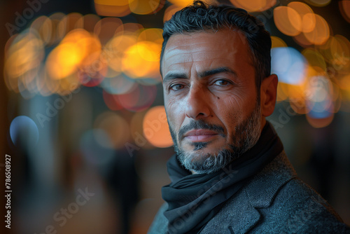 Arabic model in a colorful background  photo