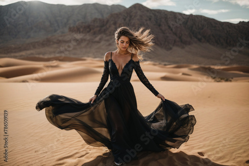 Bride with black dress