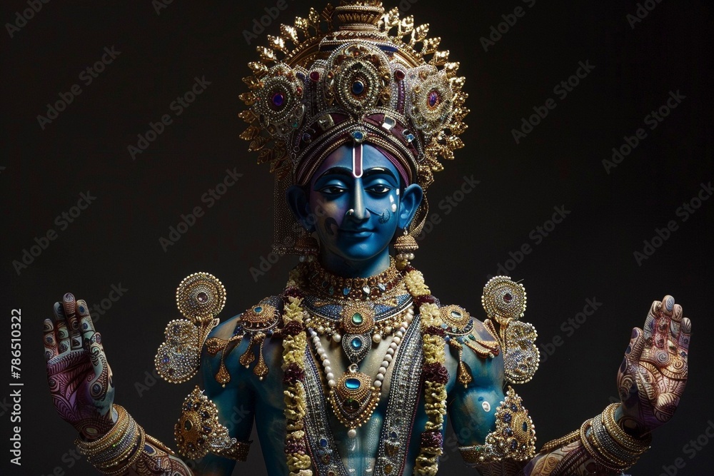 Obraz premium Illustration of blue deity