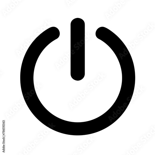 Power Off icon vector graphics element silhouette sign symbol illustration