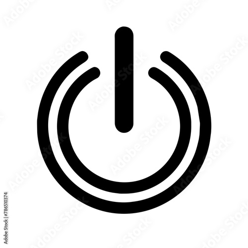 Power Off icon vector graphics element silhouette sign symbol illustration