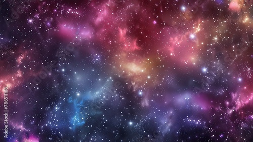 Background with Stars, Nebulae, and Infinity Galaxies in Outer Space, Dark Milky Way © RBGallery