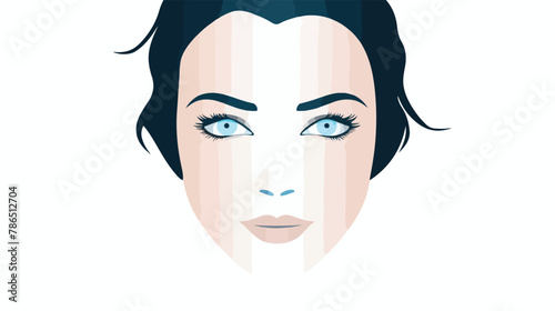 Woman face icon Vector illustration isolated on white