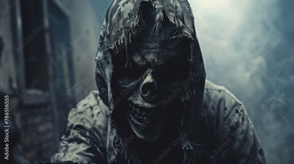 Portrait of a scary zombie man Portrait of a scary zombie man