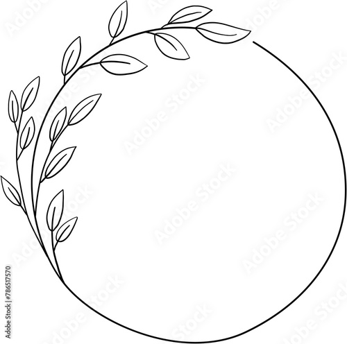 Wreath of floral and flower illustration