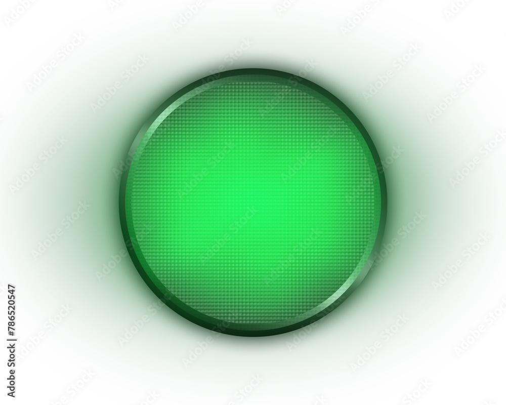 green color spotlight frontal view realistic illustration on transparent background