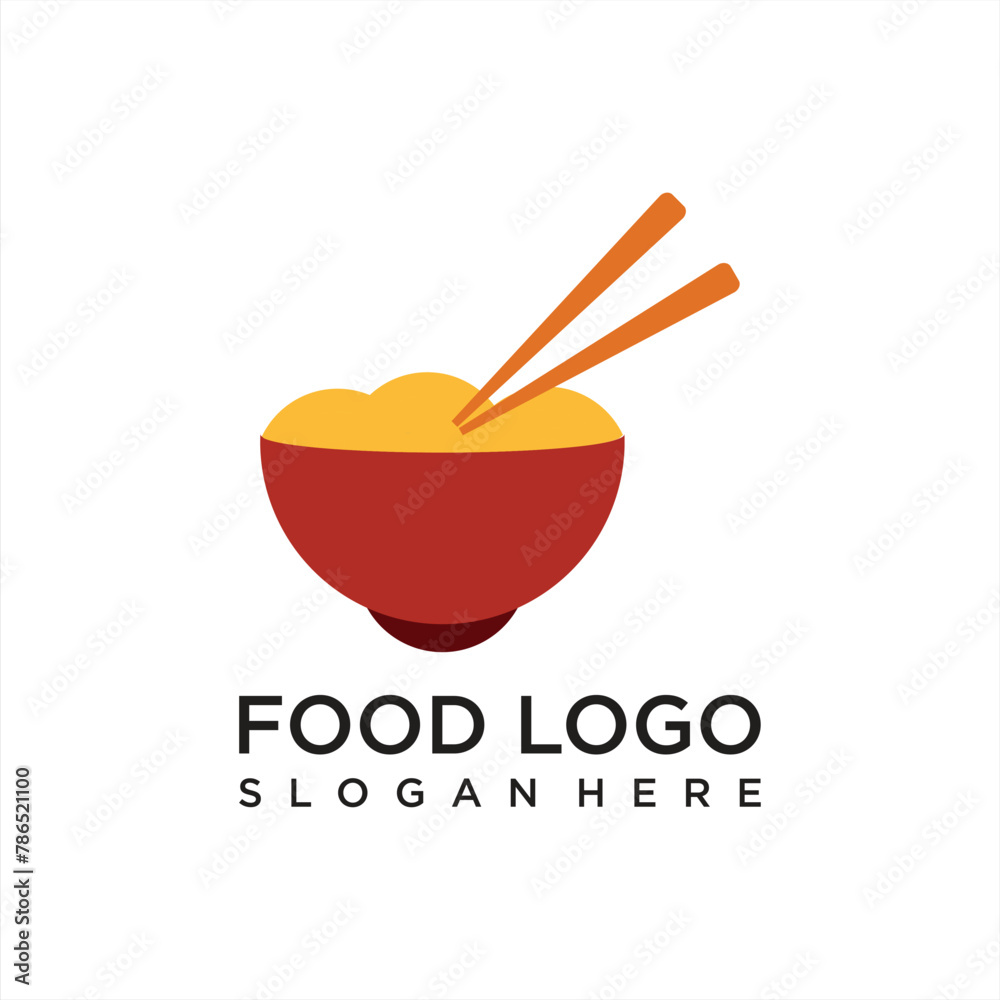 modern noddle food logo template modern noddle food logo template