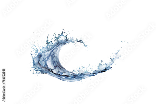 water half circle splash isolated on transparent background