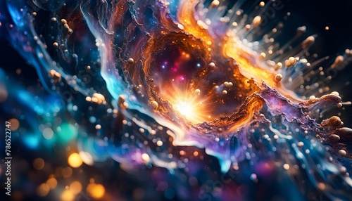 Abstract Explosion of Star Illustration Background
