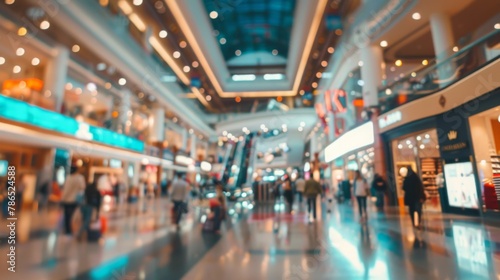 People in the shopping mall, blurred photo © Nikodem