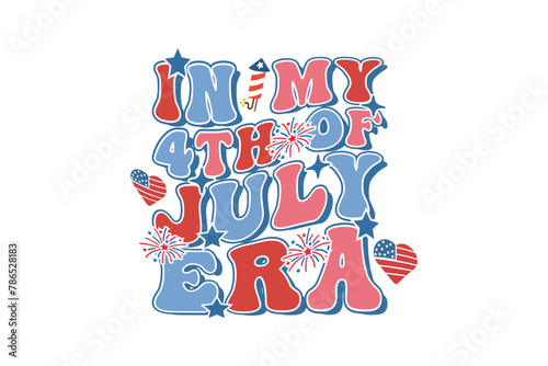 Retro 4th of July t shirts design. Happy 4th of July t shirts. American Mama mini 4th of July T-shirt Design for t-shirts, tote bags, cards, frame artwork etc.