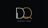 DQ, QD, D, Q Abstract Letters Logo Monogram