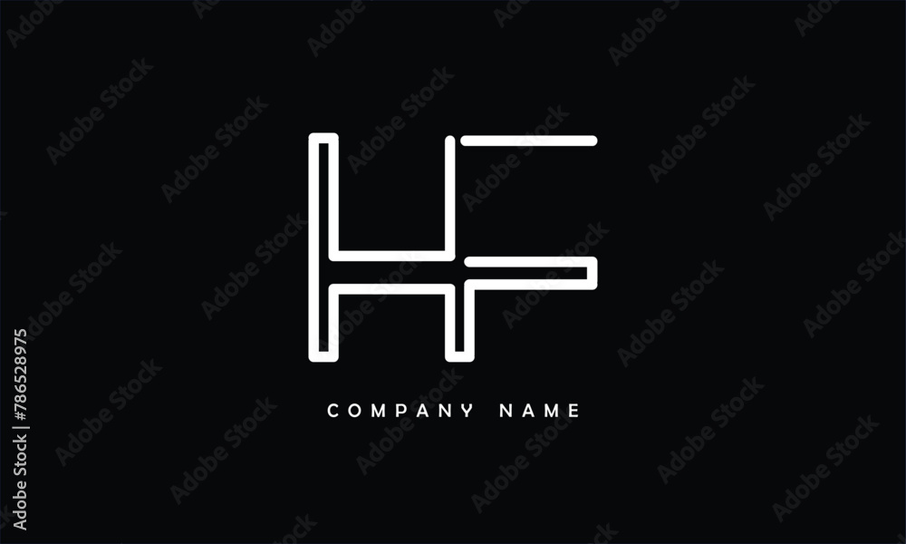 HF, FH, H, F Abstract Letters Logo Monogram HF, FH, H, F Abstract Letters Logo Monogram
