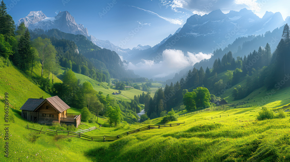 landscape in the mountains in Europe Italian alps landscape in the mountains in Europe Italian alps