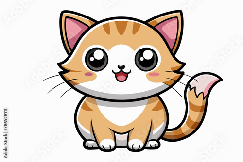 Adorable Cat Designs in Kawaii Chibi Style design. © mk graphics