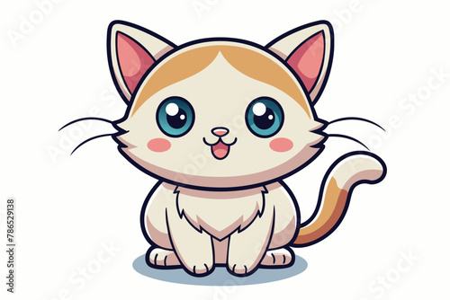 Adorable Cat Designs in Kawaii Chibi Style design.
