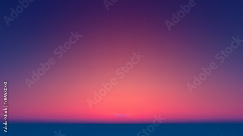 A beautiful sunset with a blue sky and a purple horizon