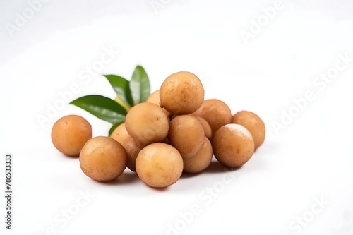 Longan on white background  Fresh Longan