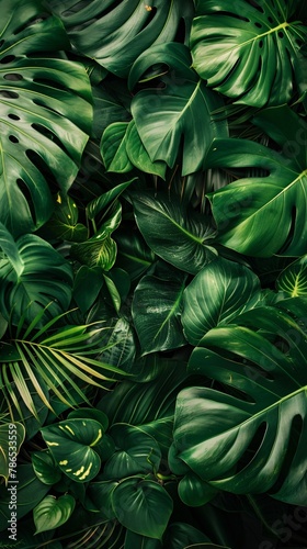 Retro botanical chic tropical leaves adorning walls with a touch of vintage bohemia