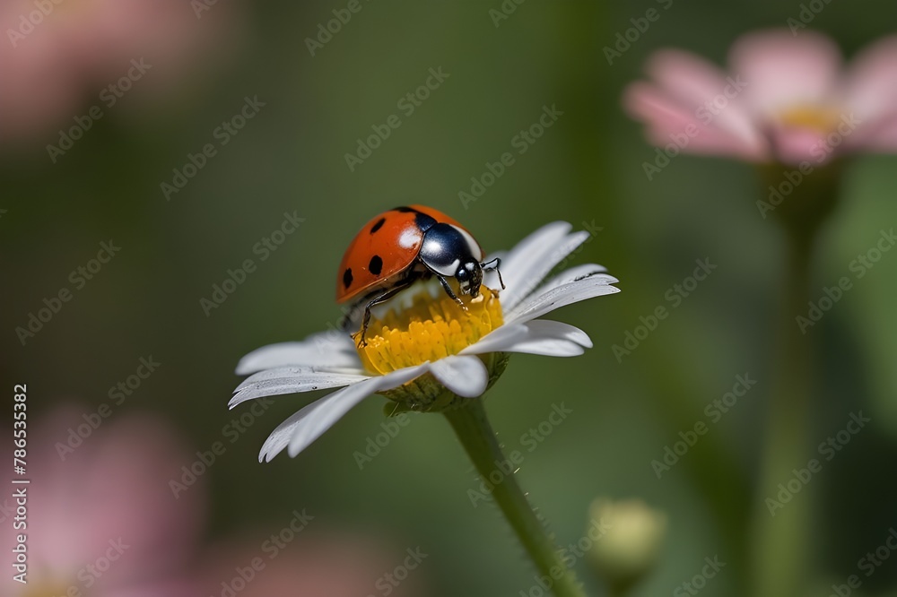 Fototapeta premium Default_ladybug_in_flower_professional_color_grading_soft_shad_2.jpg