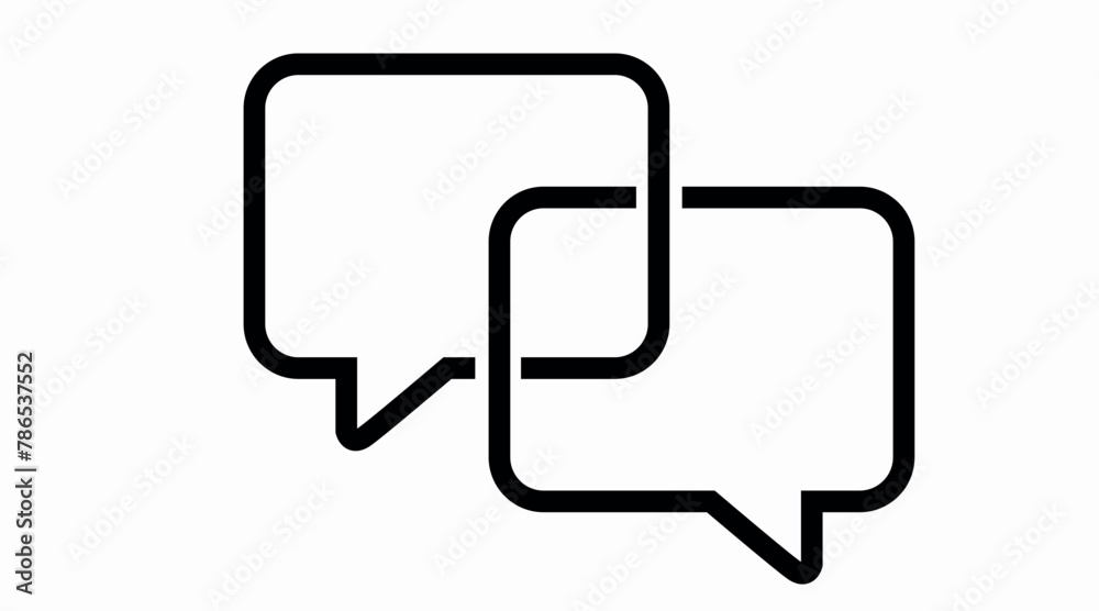 Talk or Conversation Icon. Vector isolated illustration of talking bubbles Talk or Conversation Icon. Vector isolated illustration of talking bubbles