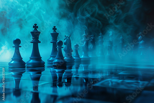 abstract blue background for games like chess