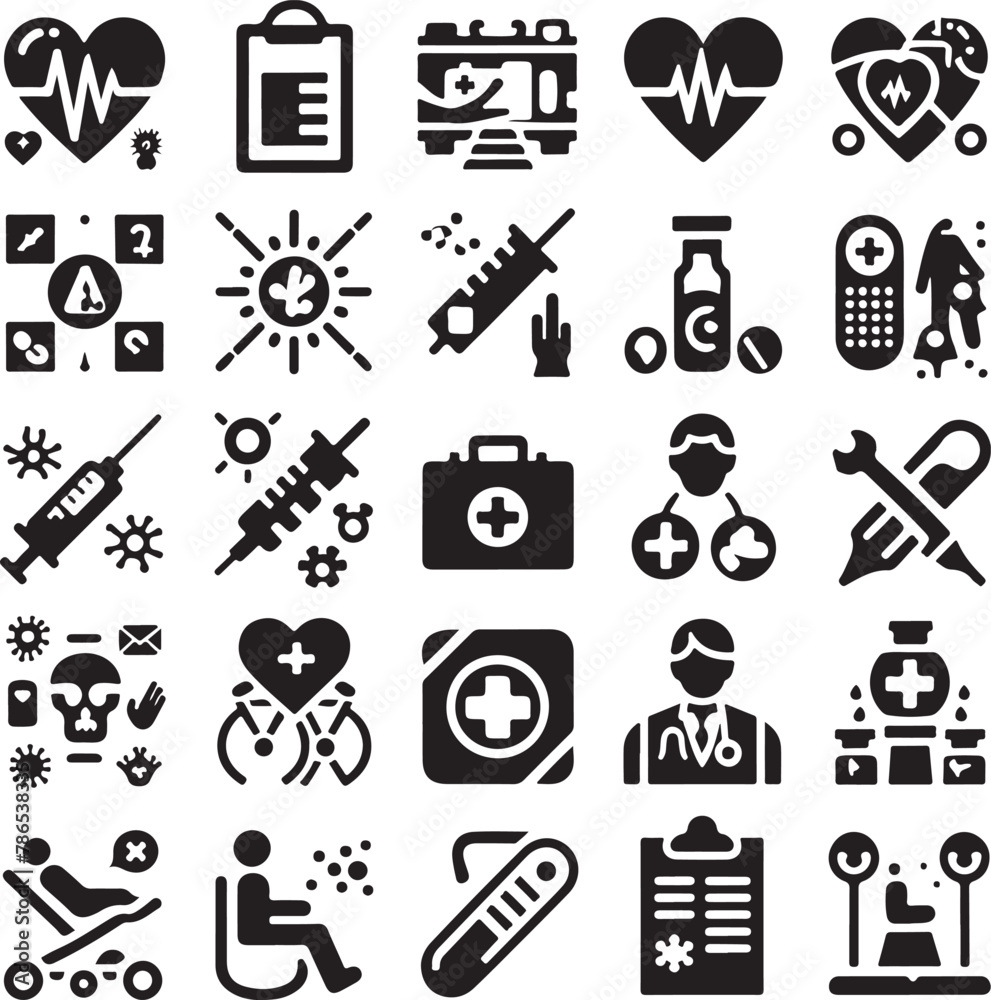 Healthcare Icons: Treatment, Prevention, Diagnosis & More
Healthcare Icons: Treatment, Prevention, Diagnosis & More