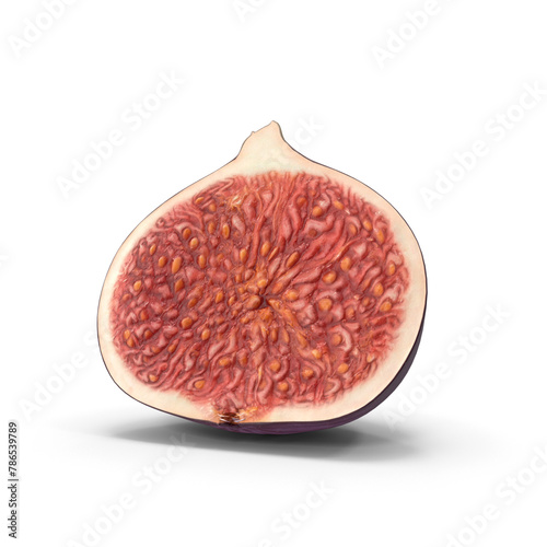 Realistic Black Mission Fig Fruit 3D Model PNG - Perfect for Food Illustrations and Agricultural Presentations